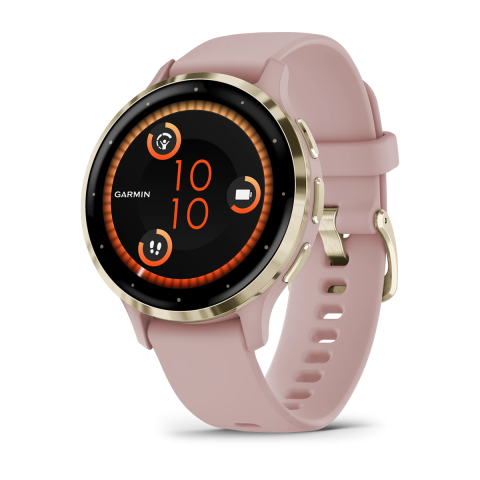 Смарт-часы для фитнеса и здоровья Garmin Venu 3S Soft Gold Bezel