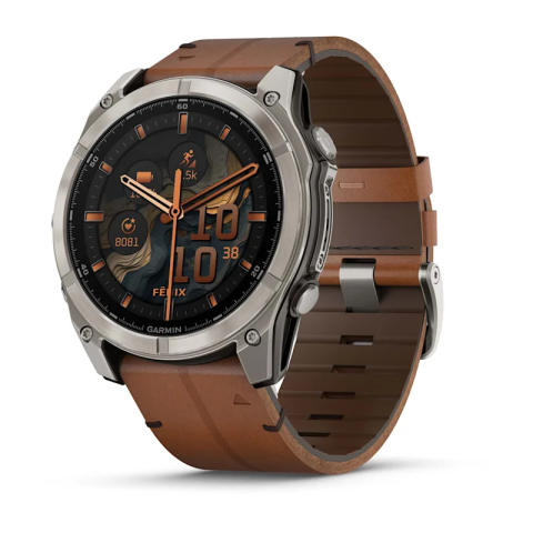 Мультиспортивные часы Garmin Fenix 8 – Sapphire Bare Titanium Black