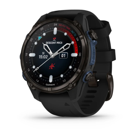 Descent MK3i - 43mm Carbon Gray DLC Titanium with Black Silicone Band