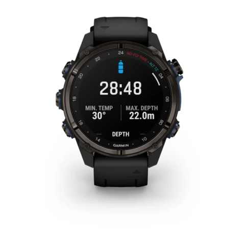 Descent MK3i - 43mm Carbon Gray DLC Titanium with Black Silicone Band