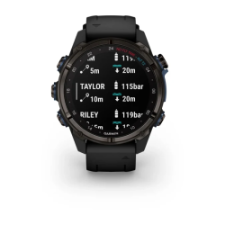 Descent MK3i - 43mm Carbon Gray DLC Titanium with Black Silicone Band