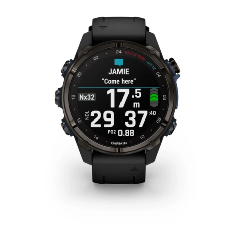 Descent MK3i - 43mm Carbon Gray DLC Titanium with Black Silicone Band