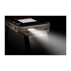 Venu X1 Soft Gold with Titanium Caseback and French Grey Nylon Band