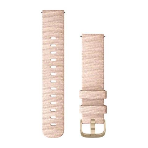 Quick Release Band 20mm Blush Pink Woven Nylon/Light Gold