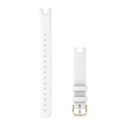 Lily Bands White Italian Leather with Cream Gold Hardware (Large)