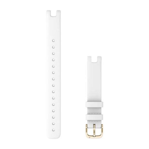 Lily Bands White Italian Leather with Cream Gold Hardware (Large)