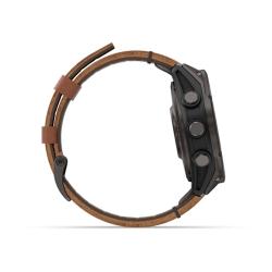 Fenix 8 Pro – 47 mm, AMOLED Sapphire, Carbon grey DLC titanium with Chestnut leather band