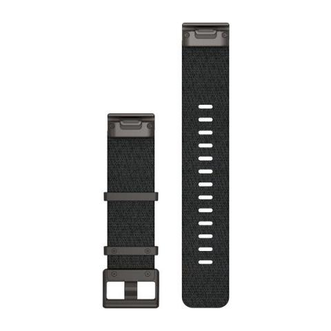 QuickFit 22 Watch Straps Jacquard-weave Nylon Strap – Heathered Black