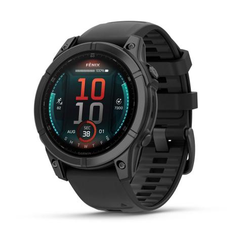 Спортивные часы для бега и триатлона Garmin Fenix E – 47 mm, Slate Gray Steel