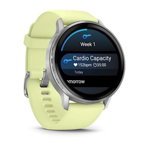 Venu 4 - 45 mm Silver with Citron Silicone band