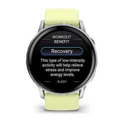 Venu 4 - 45 mm Silver with Citron Silicone band