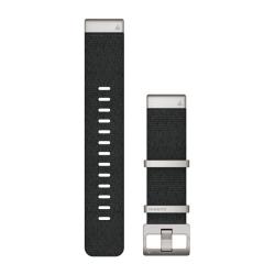 QuickFit 22 Watch Straps Jacquard-weave Nylon Strap – Black