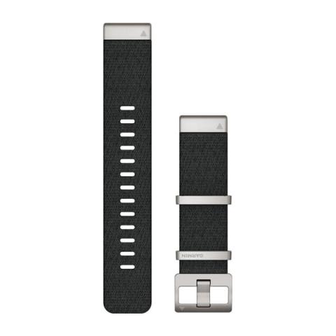 QuickFit 22 Watch Straps Jacquard-weave Nylon Strap – Black