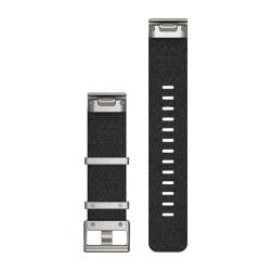 QuickFit 22 Watch Straps Jacquard-weave Nylon Strap – Black