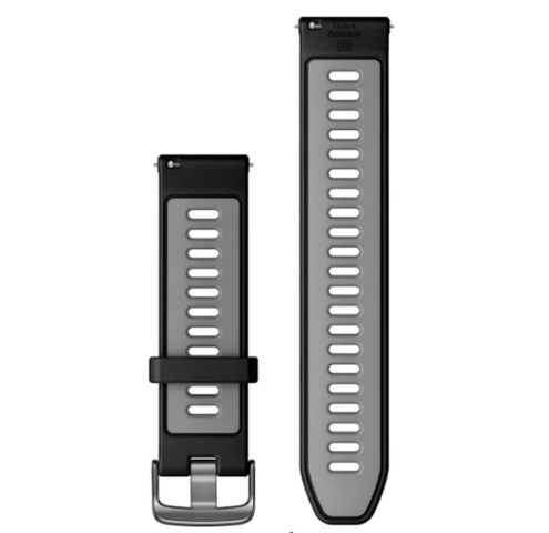 Quick Release Bands (22 mm) Black/Powder Grey with Slate Hardware