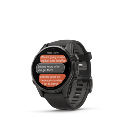 Спортивные часы для бега и триатлона Garmin Fenix 8– Sapphire With Black/Pebble Gray Silicone 43 mm