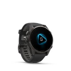 Спортивные часы для бега и триатлона Garmin Fenix 8– Sapphire With Black/Pebble Gray Silicone 43 mm