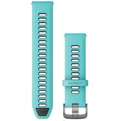 Quick Release Bands (22 mm) Aqua/Black with Slate Hardware