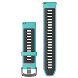 Garmin Quick Release Bands (22 mm) Aqua/Black with Slate Hardware