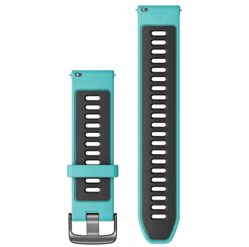 Quick Release Bands (22 mm) Aqua/Black with Slate Hardware