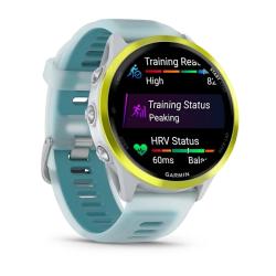 Forerunner 570 - 47mm Amp Yellow Aluminium with Translucent Whitestone/Turquoise Band