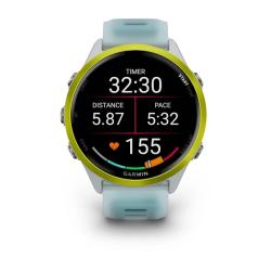 Forerunner 570 - 47mm Amp Yellow Aluminium with Translucent Whitestone/Turquoise Band
