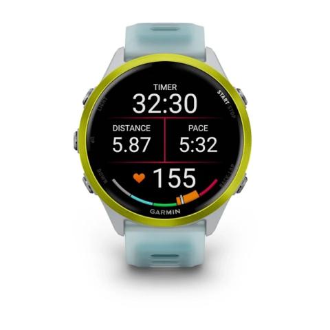 Forerunner 570 - 47mm Amp Yellow Aluminium with Translucent Whitestone/Turquoise Band