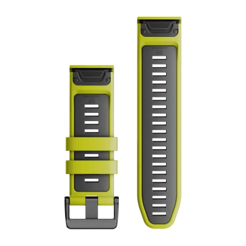 QuickFit 26 Watch Bands Electric Lime/Graphite Silicone