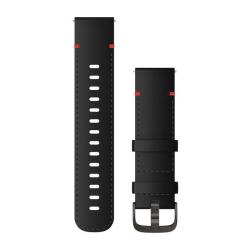 Quick Release Band 22mm Black Leather/Slate