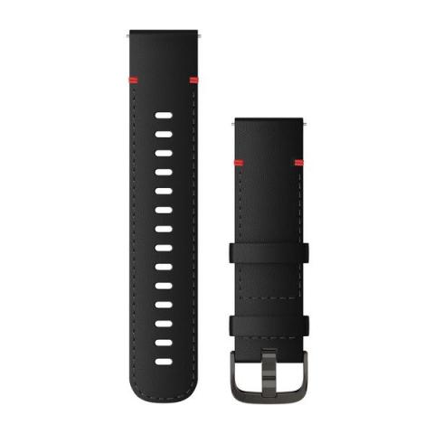 Quick Release Band 22mm Black Leather/Slate