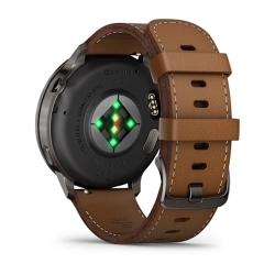Venu 4 - 45 mm Slate with Black Silicone Band and Brown Leather Band