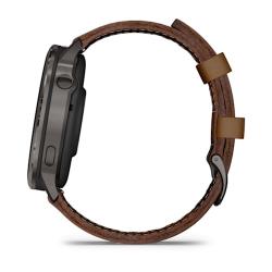 Venu 4 - 45 mm Slate with Black Silicone Band and Brown Leather Band
