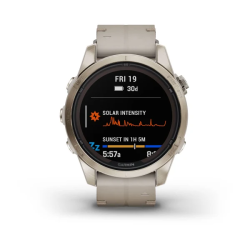 Спортивные часы для бега и триатлона Garmin Fenix 7S Pro – Sapphire Solar Edition Soft Gold