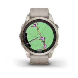 Спортивные часы для бега и триатлона Garmin Fenix 7S Pro – Sapphire Solar Edition Soft Gold