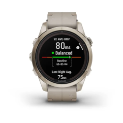 Спортивные часы для бега и триатлона Garmin Fenix 7S Pro – Sapphire Solar Edition Soft Gold