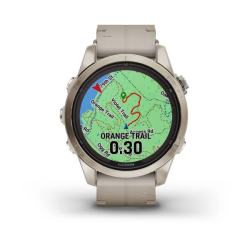 Спортивные часы для бега и триатлона Garmin Fenix 7S Pro – Sapphire Solar Edition Soft Gold