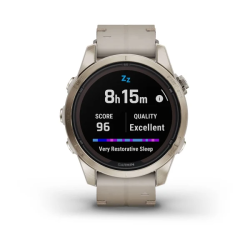 Спортивные часы для бега и триатлона Garmin Fenix 7S Pro – Sapphire Solar Edition Soft Gold