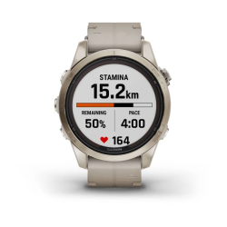 Спортивные часы для бега и триатлона Garmin Fenix 7S Pro – Sapphire Solar Edition Soft Gold