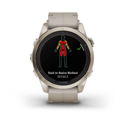 Спортивные часы для бега и триатлона Garmin Fenix 7S Pro – Sapphire Solar Edition Soft Gold