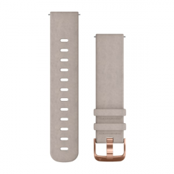 Quick Release Band 20mm Gray Suede/Rose Gold