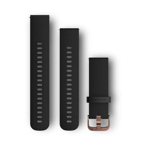 Quick Release Band 20mm Black/Rose-gold/Two Sizes Included