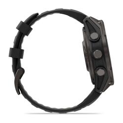Fenix 8 Pro – 47 mm, AMOLED Sapphire, Carbon grey DLC titanium with Black/pebble grey silicone band