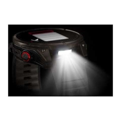 Fenix 8 Pro – 47 mm, AMOLED Sapphire, Carbon grey DLC titanium with Black/pebble grey silicone band