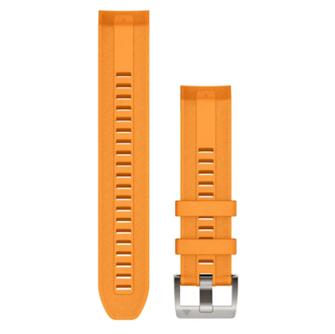 QuickFit 22 Watch Straps Spark Orange Silicone Strap