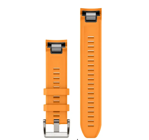 QuickFit 22 Watch Straps Spark Orange Silicone Strap