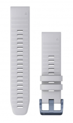 QuickFit Band 22mm Whitestone Silicone with Mineral Blue Hardware